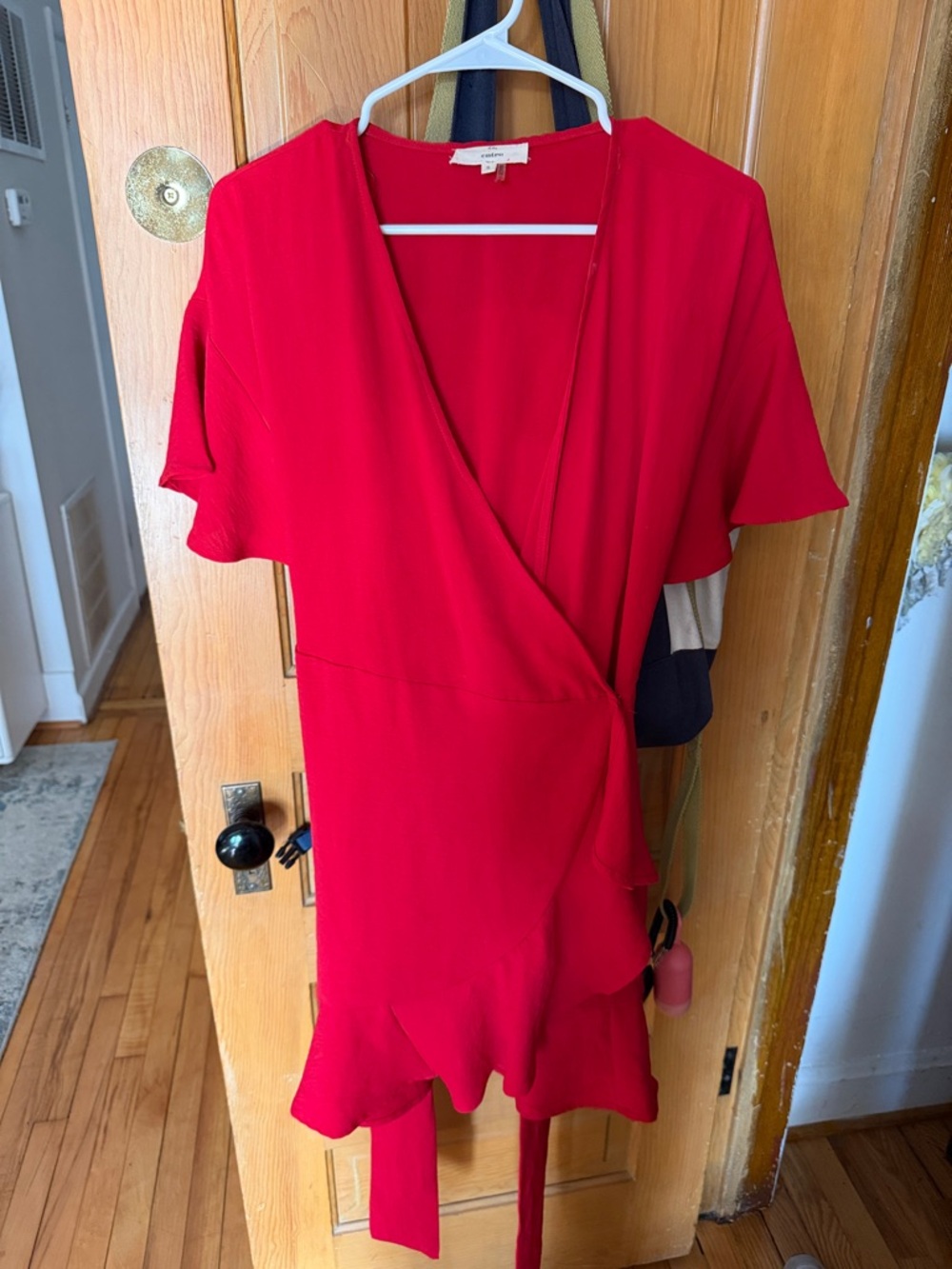 Red Wrap-Style Women's Dress